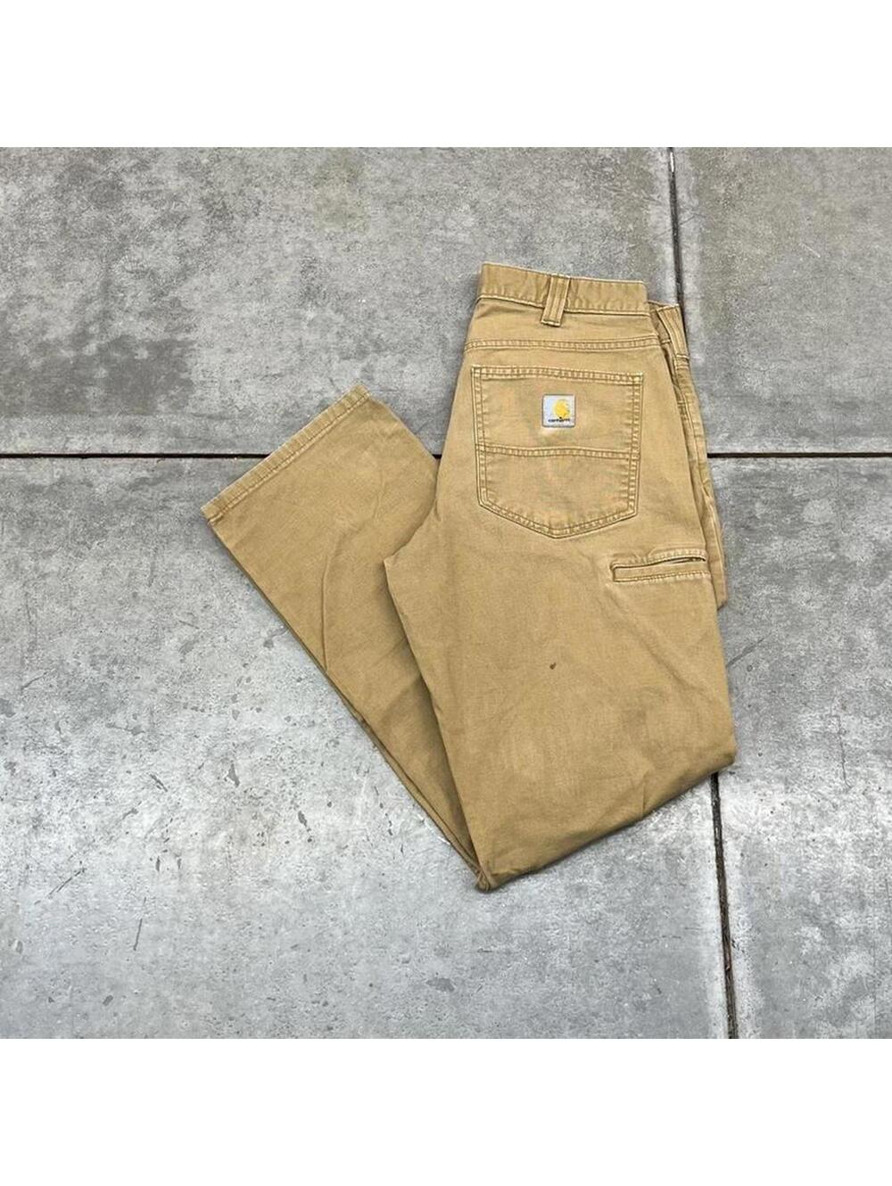 vintage carhartt faded tan relaxed fit cargo pants size 32 x 32